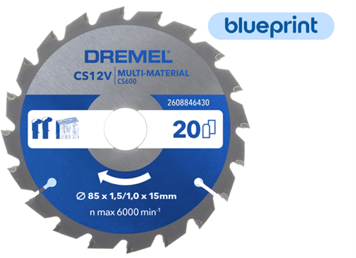 Lama per sega multimateriale progetto Dremel (cs600)
