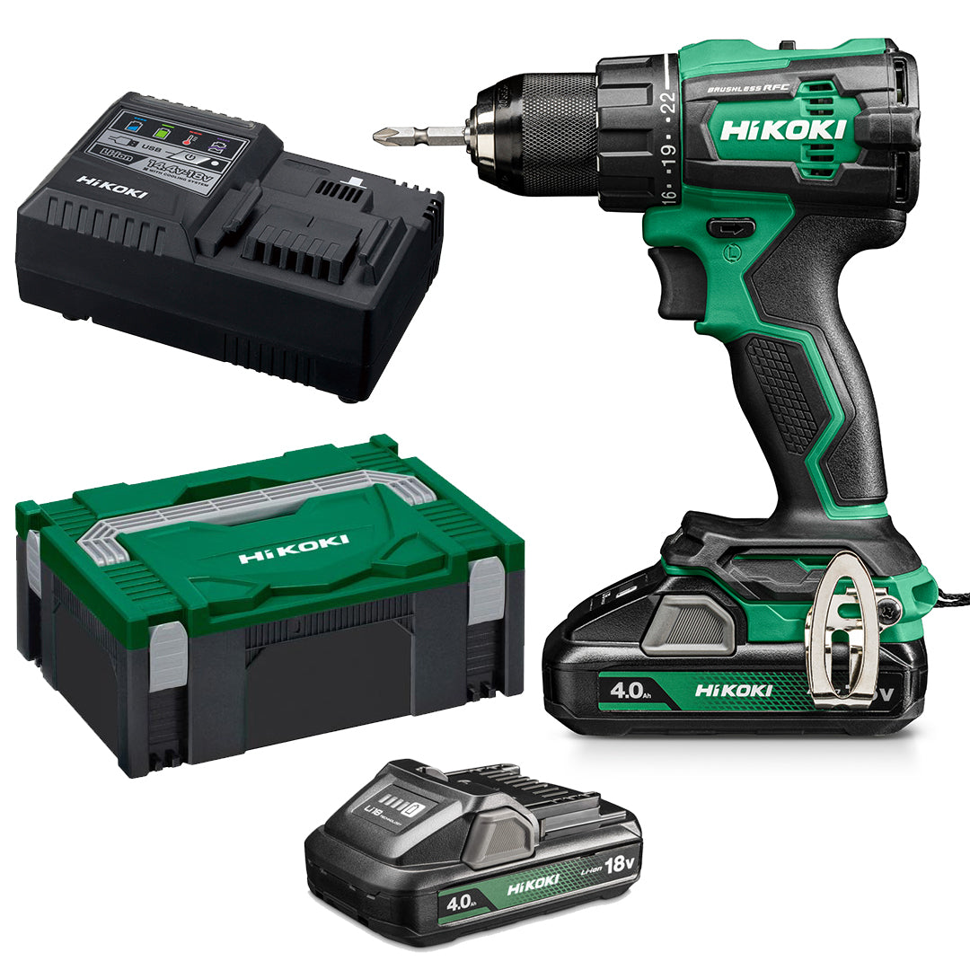 Trapano avvitatore a batteria Hikoki 18 V 4,0 Ah