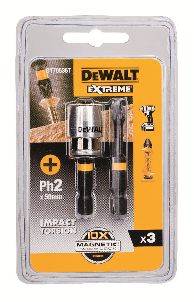 Accessori Imp dewalt act torsione 2xph2 50 mm + 1 maglock - dt70536t-qz