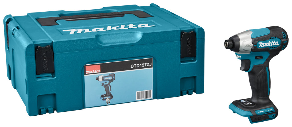 Makita dtd157zj | avvitatore a percussione a batteria | 18v| corpo | senza batterie e caricabatterie | in mbox-dtd157zj