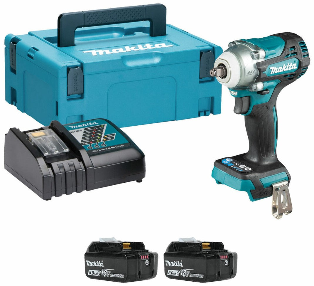 Makita dtw302rtj | avvitatore a percussione a batteria | 18v| 2 batterie da 5,0 Ah + caricabatterie rapido | nell'mbox