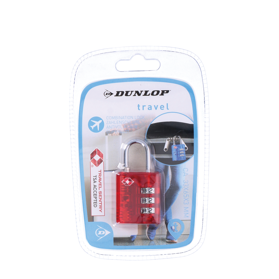 Lucchetto a combinazione Dunlop rosso