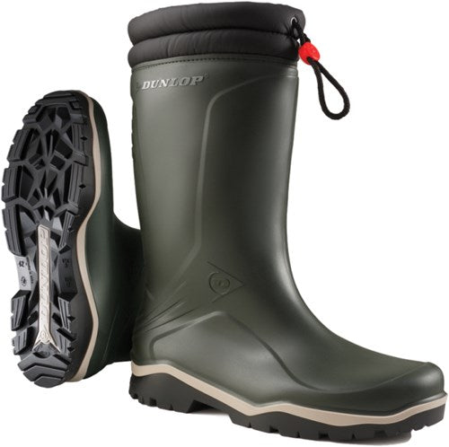 Dunlop k486061 bota de invierno con forro de ventisca pvc verde - talla 46 - 15.032.073.46