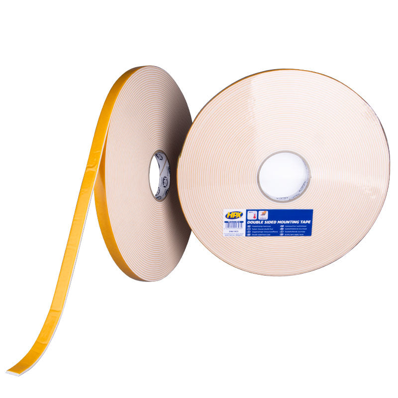Cinta de montaje de doble cara Hpx | 3mm | blanco | 19mm x 25m - dw1925 - dw1925