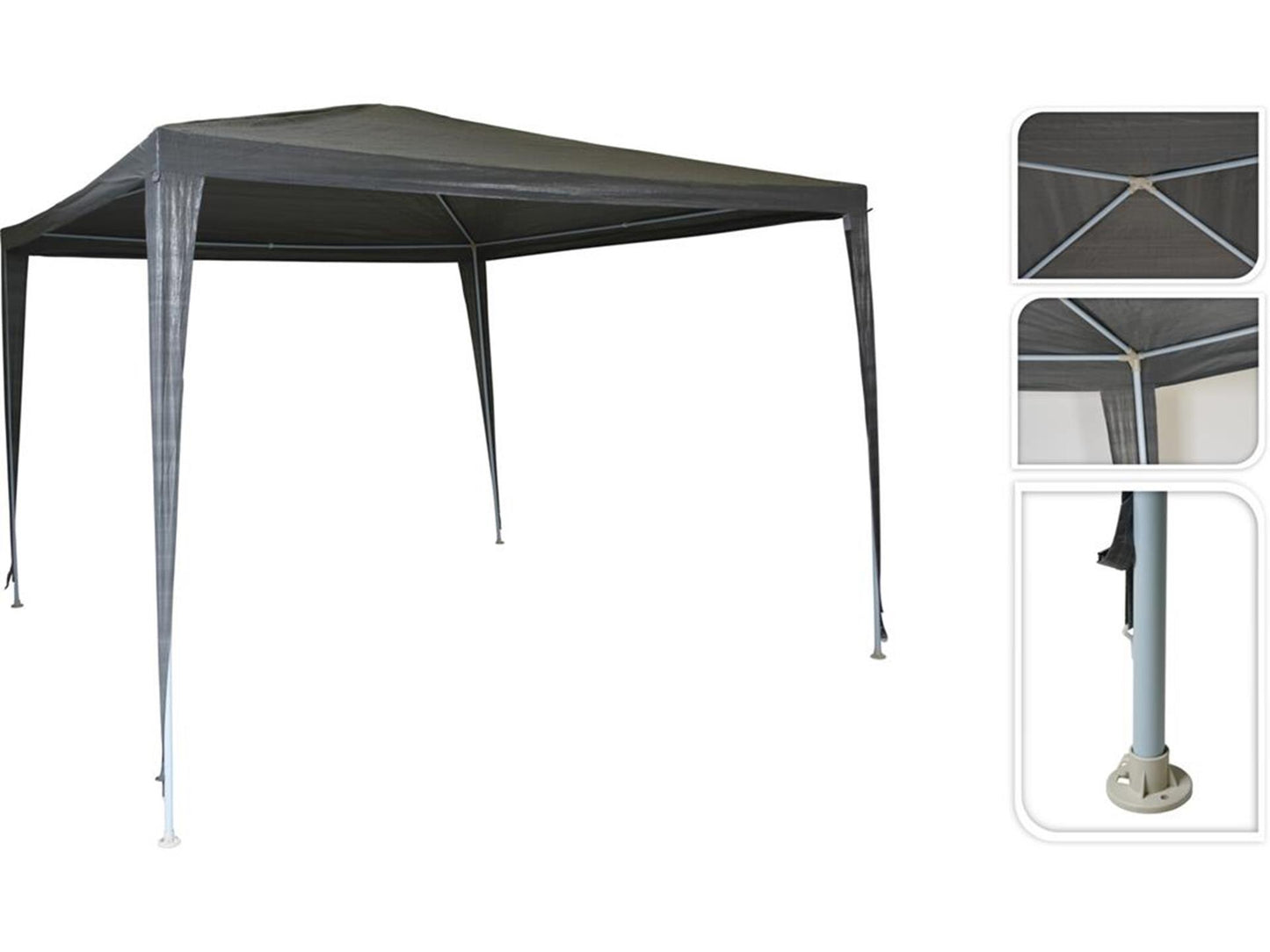 Carpa para fiestas en el jardín Pro 300x300cm gris