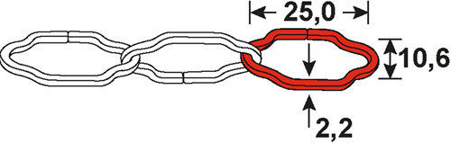 Connex sierketting 10kg ms ruit 1090 25x8 - 40 meter - dy2700962