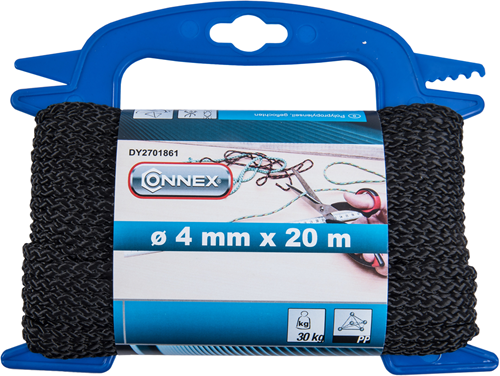Connex corda pp 4mm 30kg nera bobina 20m - dy2701861