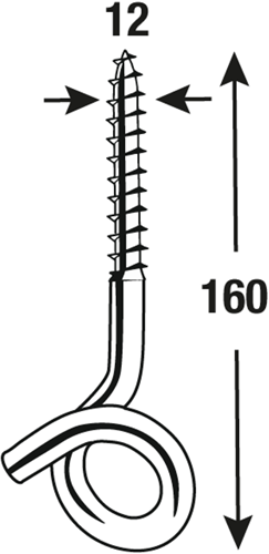 Connex schommelhaak 12x160 2st vz - dy270542