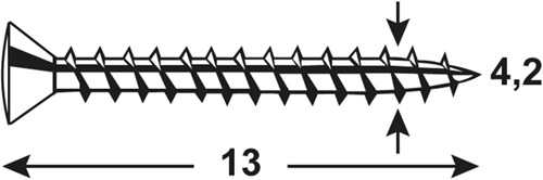 Connex plaatschroef bvk 4.2x13 20st rvs-a4 - dy4834213