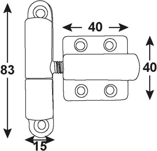 Cerniera smontabile Connex 83x15 bvz - dyb2006261