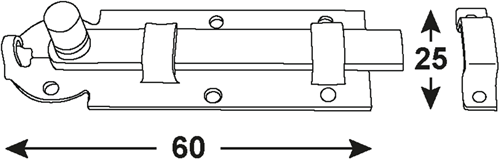 Connex cursore piatto 25x60 sb bvz - dyb2206501