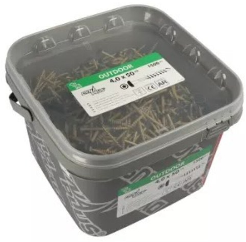 Vite per facciate Dynaplus bronzo ar testa cilindrica filetto parziale testa nera torx tx15 4.0x40 22 | 2000 pezzi - 0289.12.25605