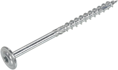 Tornillo construcción madera Dynaplus contra cabeza galvanizada rosca parcial + punta de corte torx tx30 6.0x80 42 | 50 piezas - 0286.01.50401
