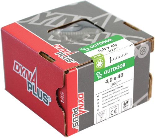 Dynaplus uni screw ar-coating cylinder head full thread torx tx20 4.0x50 | 200 pieces - 0282.08.25901