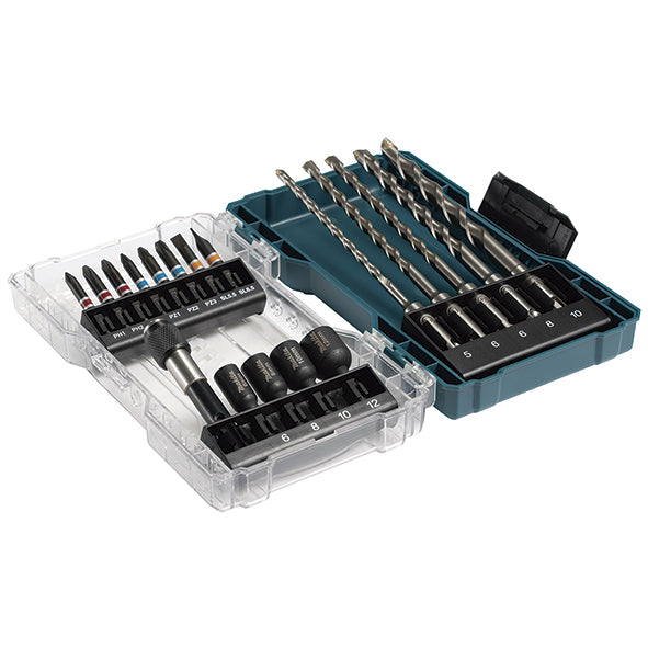 Accessori Makita e-07026 | caso bit e bit | sds-plus | 18 pezzi - e-07026