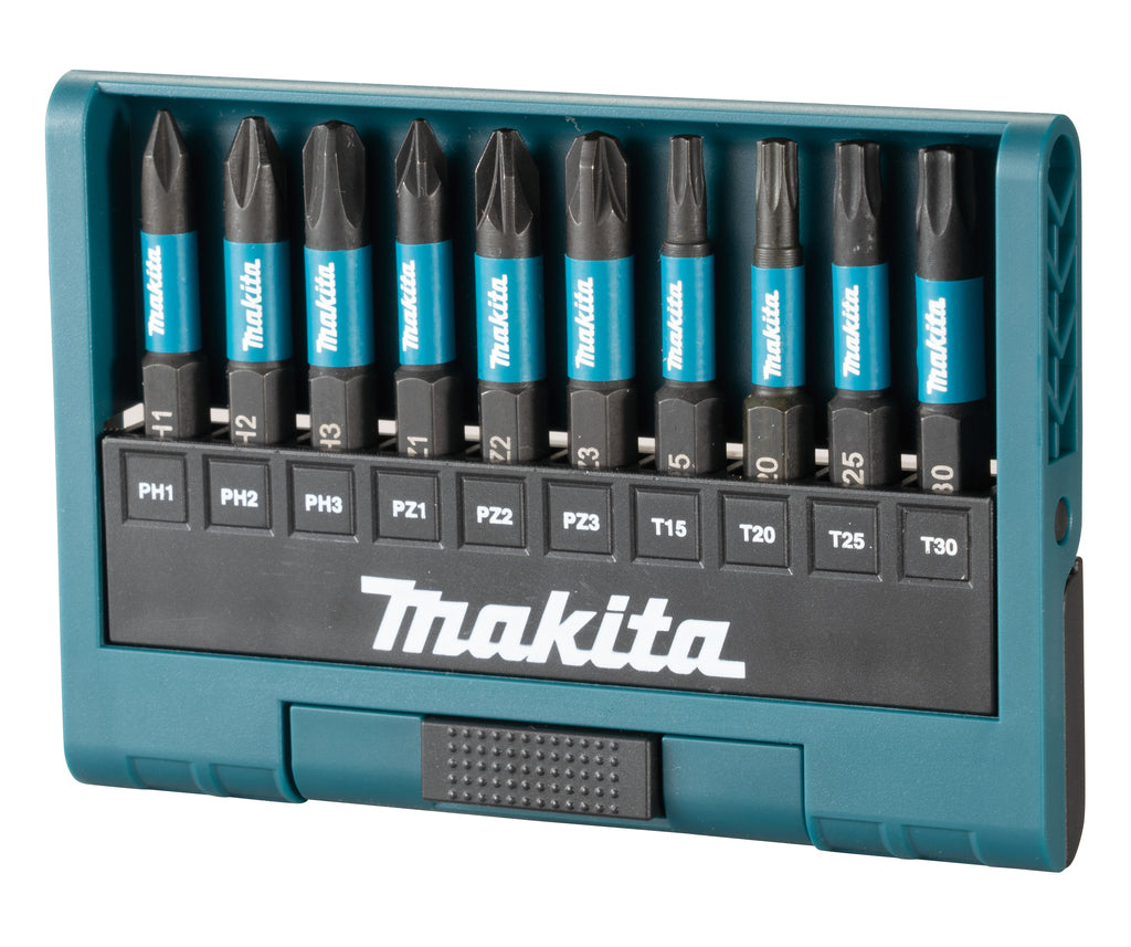 Accesorios Imp Makita juego de puntas de destornillador de impacto e-12011 | 10 piezas | x acto negro - e-12011