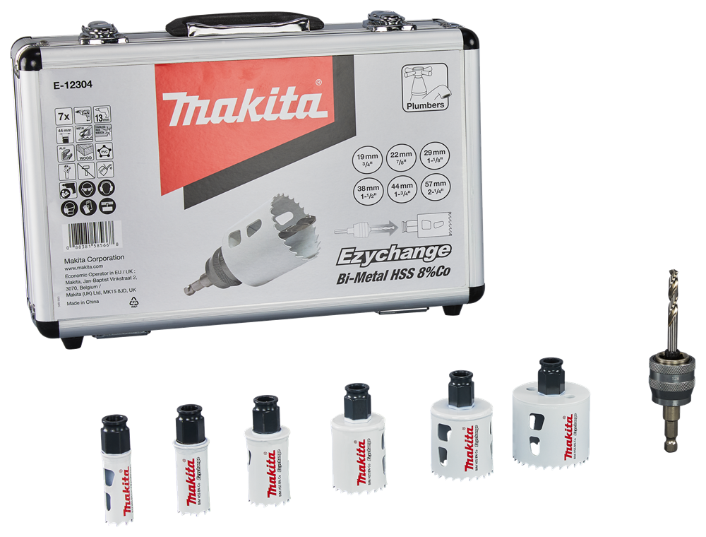 Accesorios Makita juego de sierra perforadora de 7 piezas para madera y metal - e-12304 e-12304