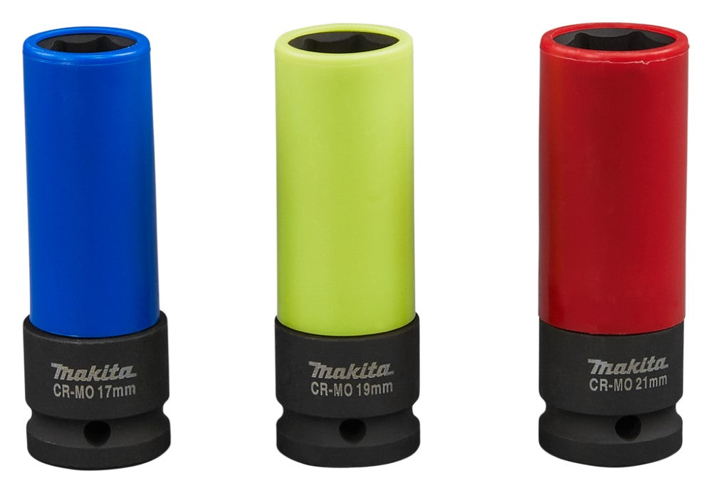 Accesorios Makita juego de vasos de impacto pernos de rueda | 3 piezas | 1 2 vk - e-12354 - e-12354