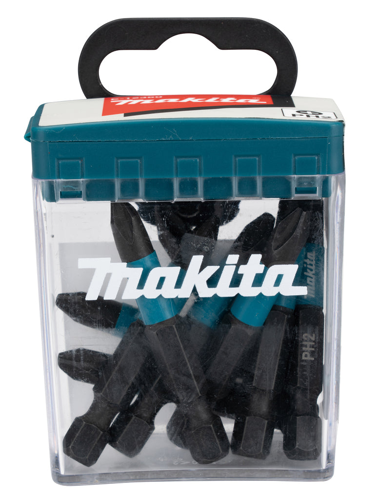 Imp Makita accessori e-12407 punta per avvitatore a percussione | ph2x50mm | xact nero | 10 pezzi - e-12407