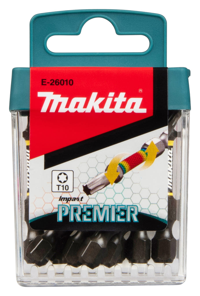 Accesorios Imp Makita puntas de destornillador de impacto t10x50mm | actuar primer ministro | 10 piezas - e-26010