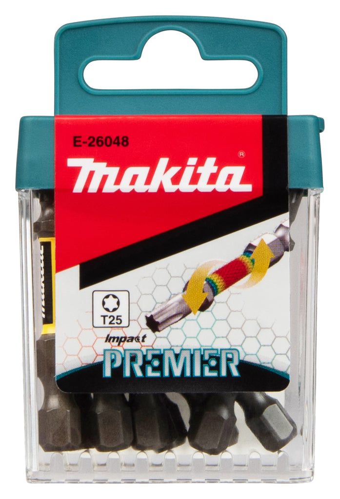 Accessori Imp Makita punte per avvitatore a percussione t25x50mm | agire primo ministro | 10 pezzi - e-26048