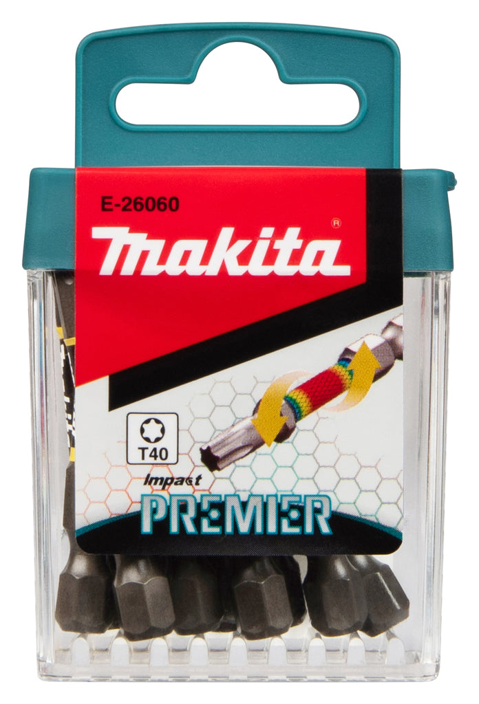 Accessori Imp Makita punte per avvitatore a percussione t40x50mm | agire primo ministro | 10 pezzi - e-26060