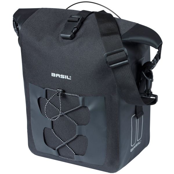 Basil para una sola bicicleta navegador impermeable M Mik 14 litros 14 x 24 x 34 cm negro