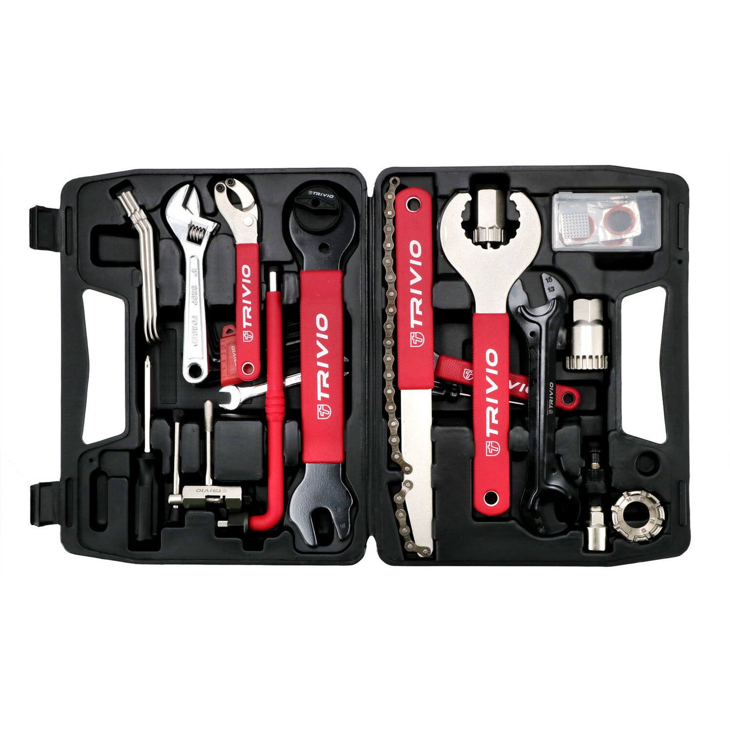 Trivio - fietsgereedschap starter gereedschapskoffer toolbox 18 delig