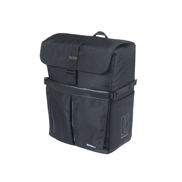 Basil Bicycle Bicchiera Stume Muovi MIK Stucchetti 14 litri 14 x 24 x 34 cm Nero