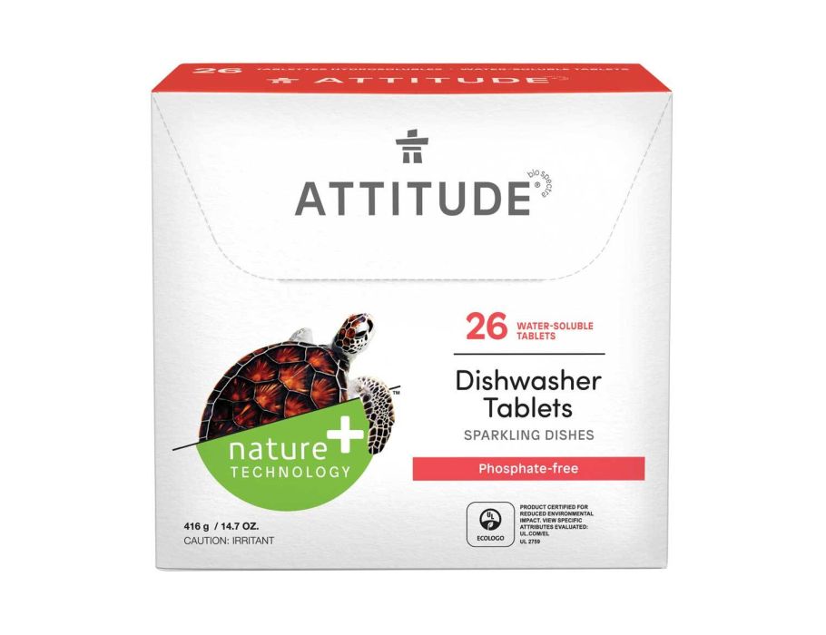 Tabletas de lavavajillas de actitud en envases solubles