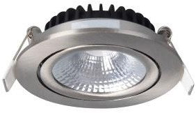 Foco empotrable LED Ecodim 5W dimtowarm 85mm 36° redondo orientable acero lijado - LED4720