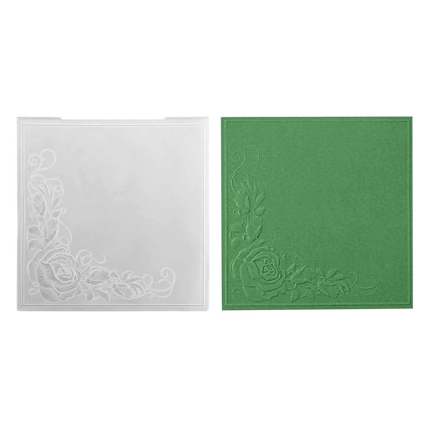 La scelta di Nellie • Cartella per embossing 3D rose angolari 15x15 cm
