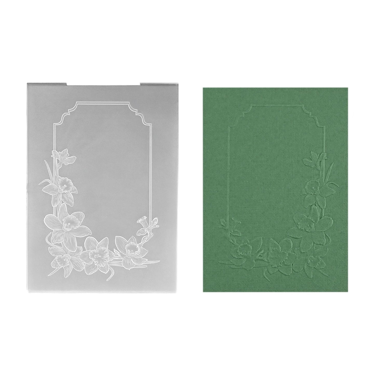 La elección de Nellie • Marco de carpeta con relieve 3D narcisos 10,5x14,8cm