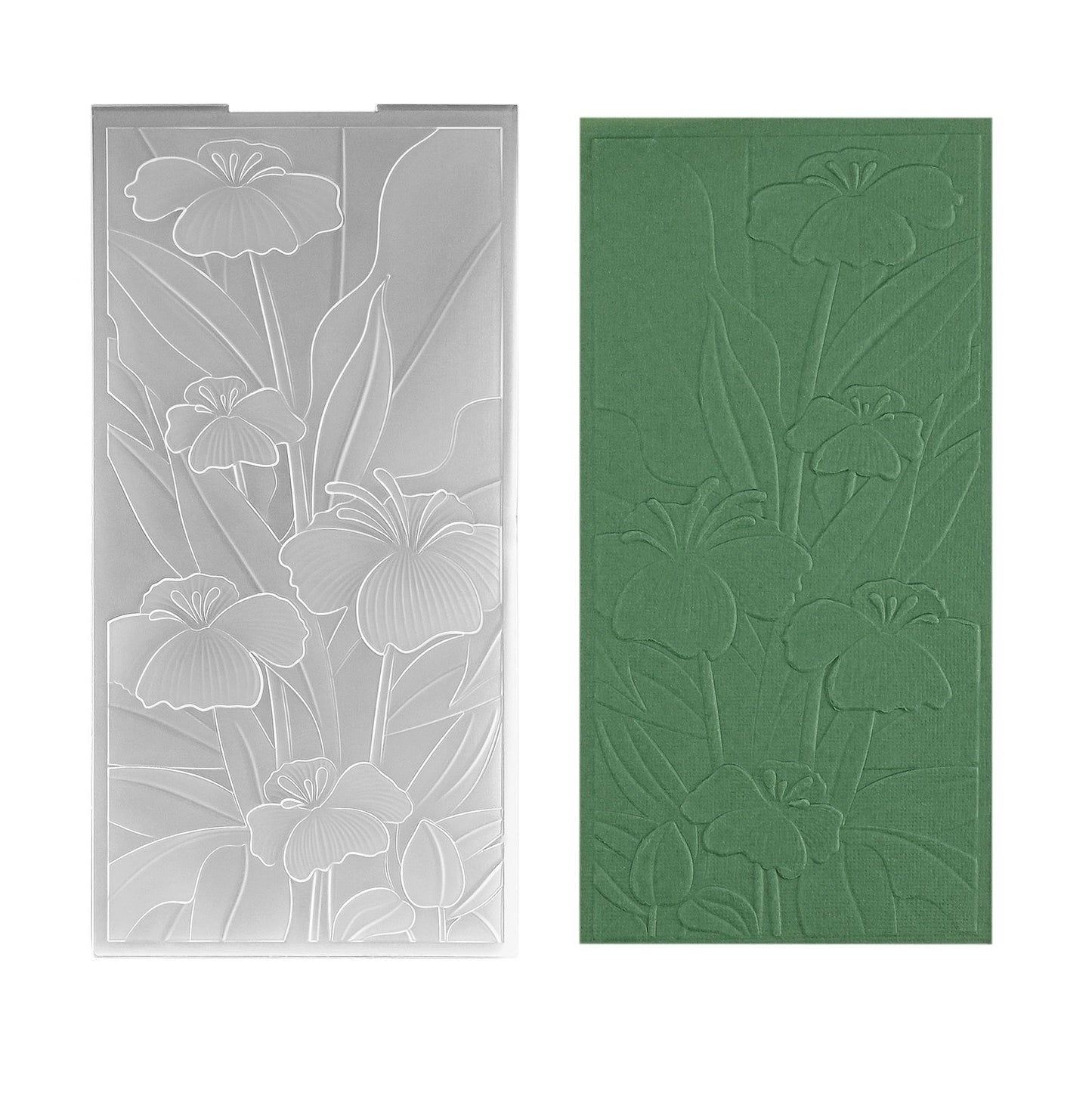 La scelta di Nellie • Cartella per embossing 3D sfondo gigli 10,5x20,5 cm