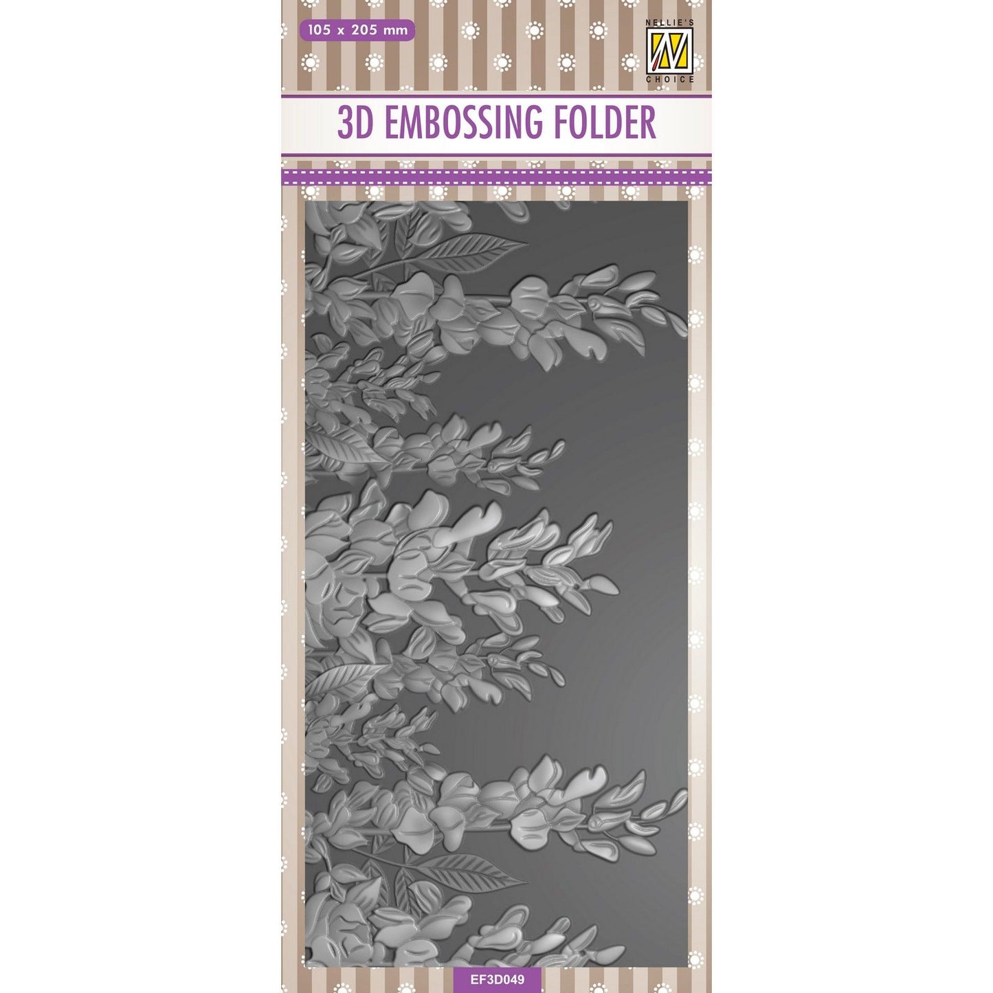 La scelta di Nellie • Cartella per embossing 3D sfondo lupino 10,5x20,5 cm