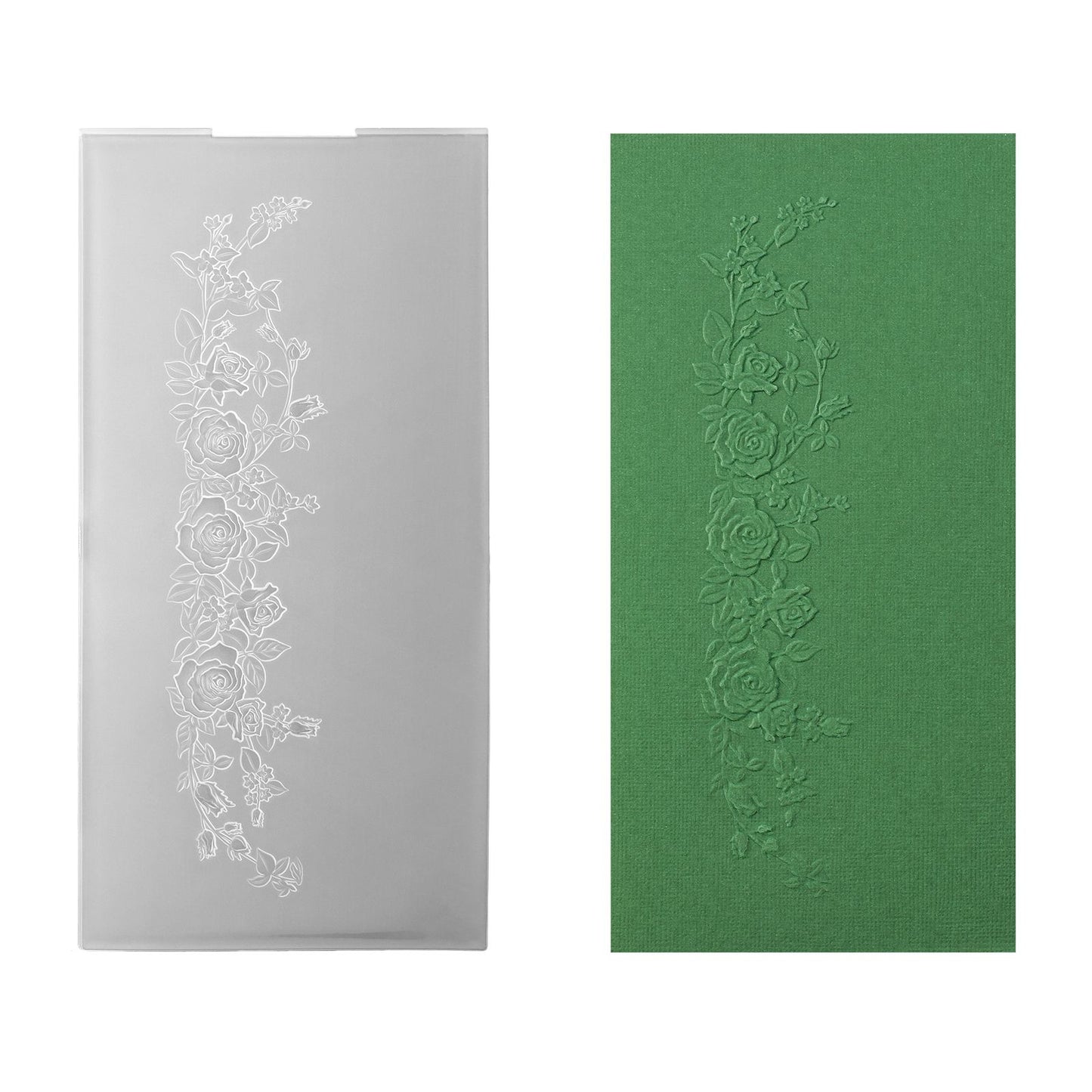 La scelta di Nellie • Cartella per embossing 3D bordo rose 10,5x20,5 cm