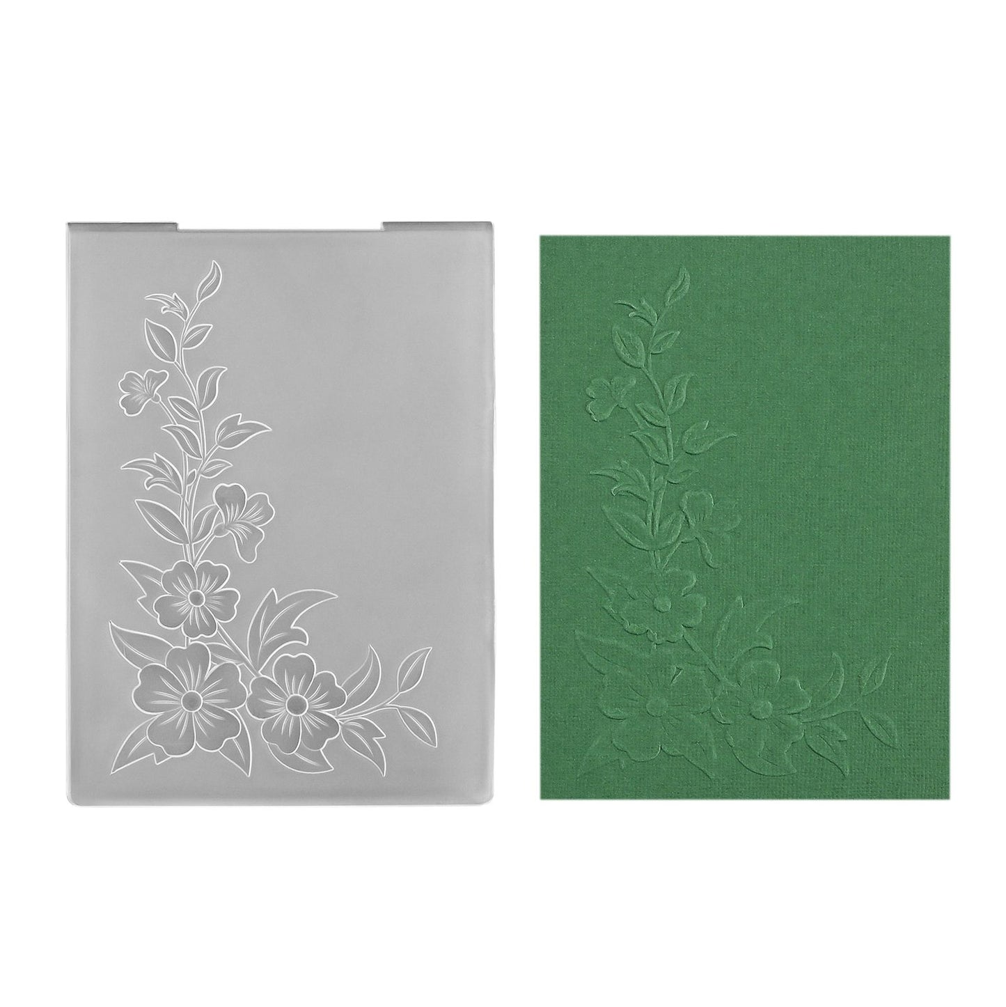 La scelta di Nellie • Cartella per embossing 3D ad angolo con fiori 10,5x10,5 cm