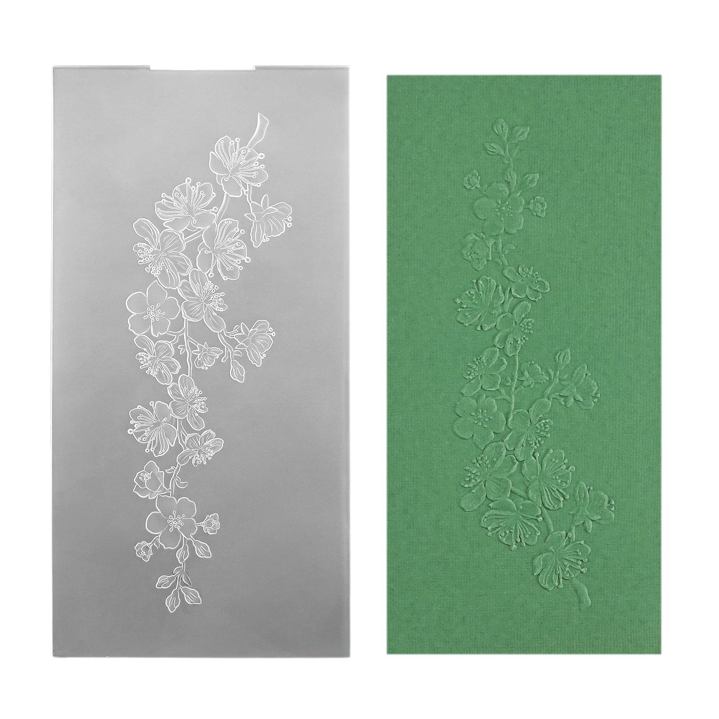 La elección de Nellie • Carpeta de estampado 3D rama de flores 10,5x20,5cm