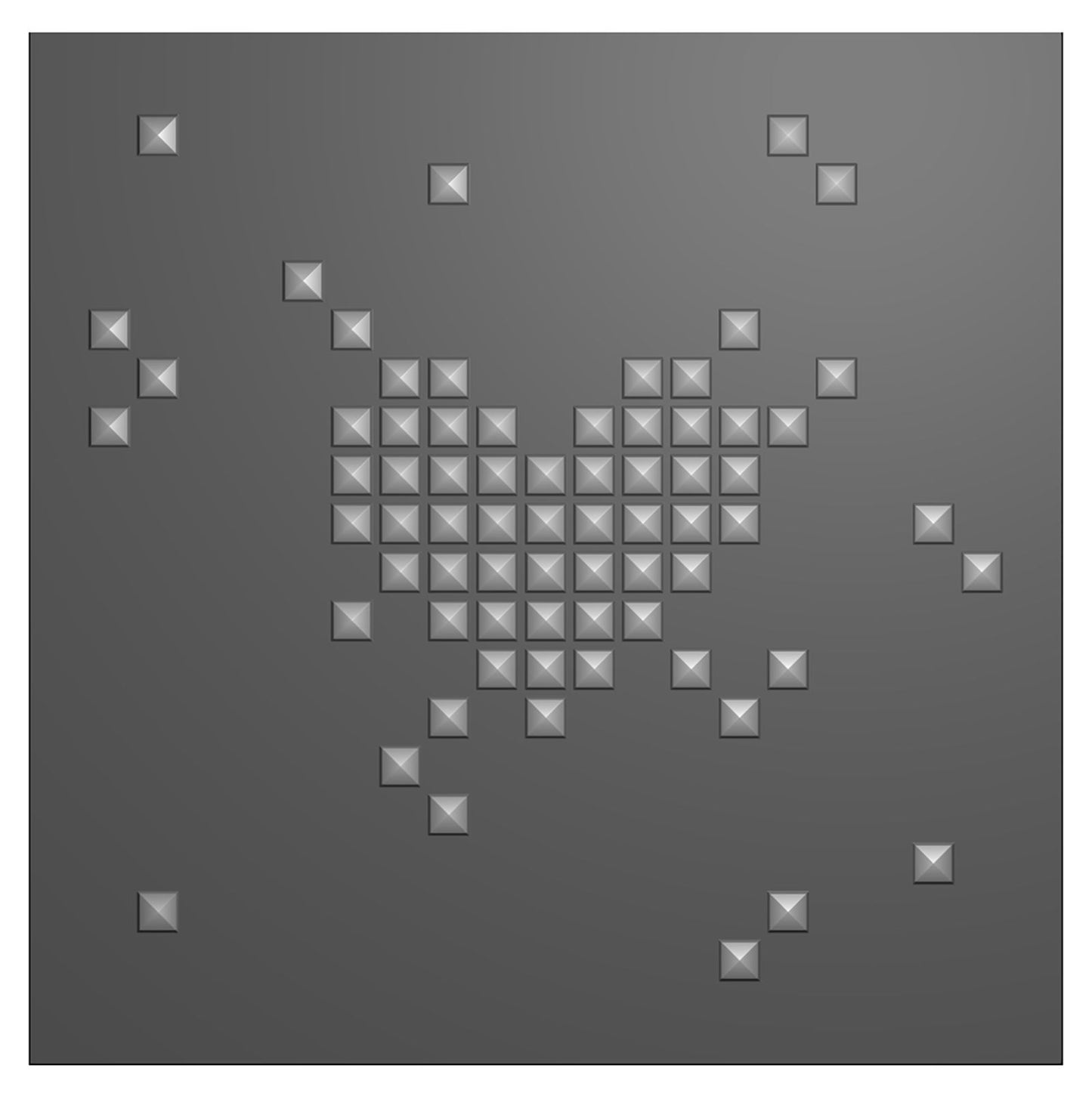 La scelta di Nellie • cartella per embossing pixel heart 15x15 cm
