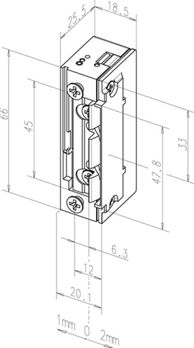 Effeff 11805 apriporta elettrico da incasso tipo 118 | bloccato senza tensione | con diodo | fafisso | 22-42v=~ | (22-26v 100% ndr) | din sinistra e din destra. - 10024998