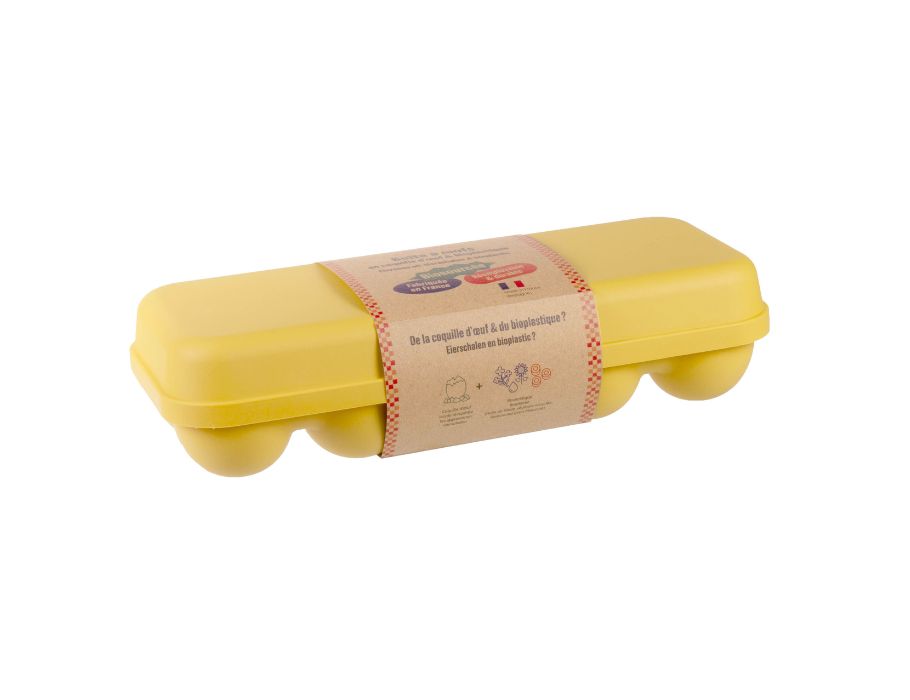 ¡Ah! ¡Mesa! Caja de huevo para 10 huevos amarillo