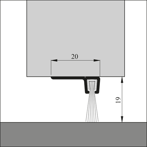 Spazzola Ellen profilo ibs 90 18 100 - 041500010