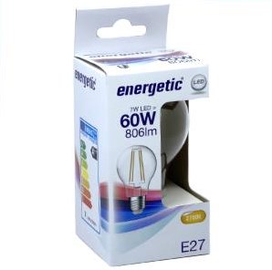 LED energetico GLS E27 6.8-60W 2700K filamento trasparente - 2720320