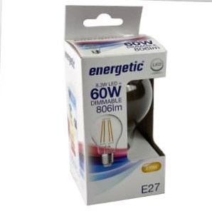 LED Energético GLS E27 7,2-60W 2700K filamento transparente regulable - 2720331