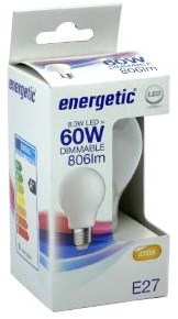 Energetica LED GLS E27 7.2-60W 2700K filamento opaco dimmerabile - 2720732