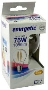 LED energetico GLS E27 7.8-75W 2700K filamento trasparente - 2720328