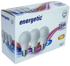 LED energetico GLS E27 9.6-75W 2700K Matte Box A3 - 2740043