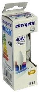 Candela energetica LED E14 4,2-40W 2700K filamento opaco dimmerabile - 2720512