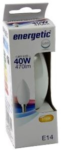 Vela LED energética E14 4-40W 2700K filamento mate - 2720510