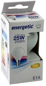 LED energetico bullet E14 2.1-25W 2700K filamento opaco - 2720610